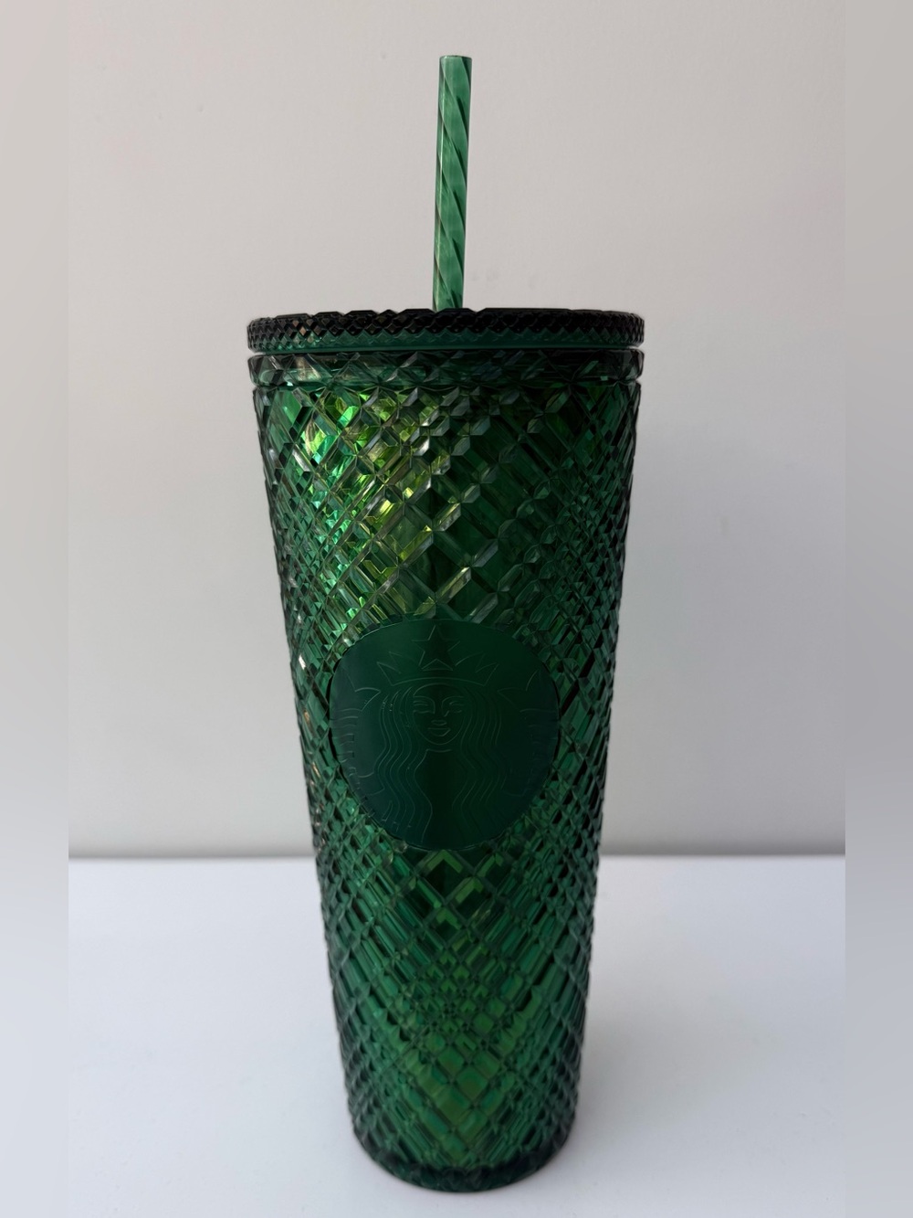 Starbucks Emerald Green Textured Tumbler with Straw